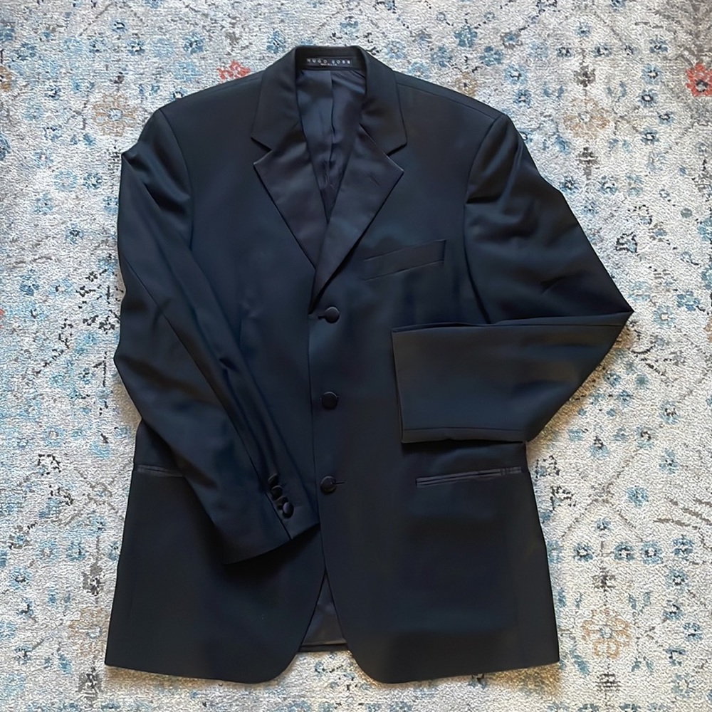Hugo boss black baker jazz tuxedo suit jacket 38/s